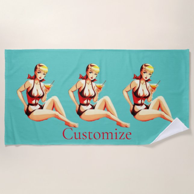 Toalla De Playa Chica de Bikini Thunder_Cove (Anverso)