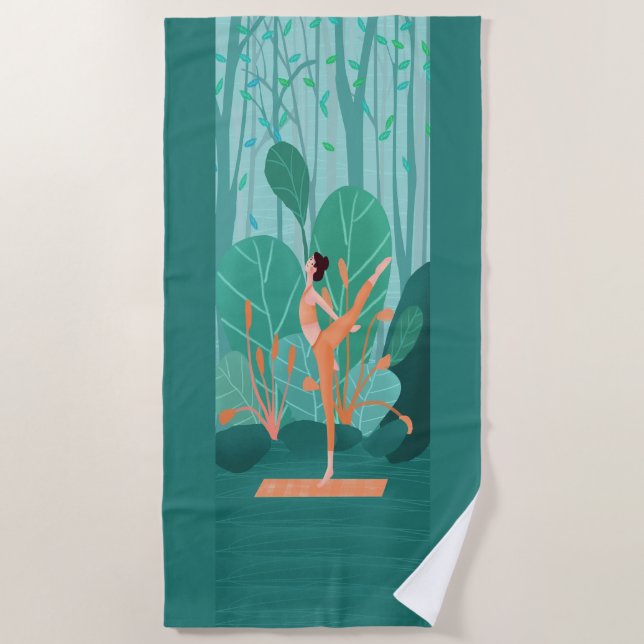 Toalla De Playa Chica de Breathe Yoga Super Yoga (Anverso)