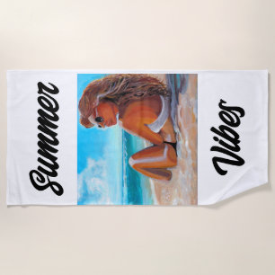 TOALLA DE PLAYA CHICA DE PINTURA ÚNICO SITUADO EN 