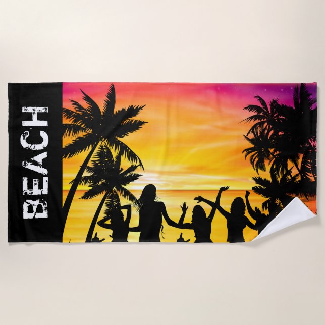 Toalla De Playa Chica del Fiesta Tropical Beach Sunset (Anverso)