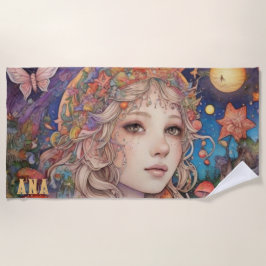 Toalla De Playa Chica mágico de fantasía mística