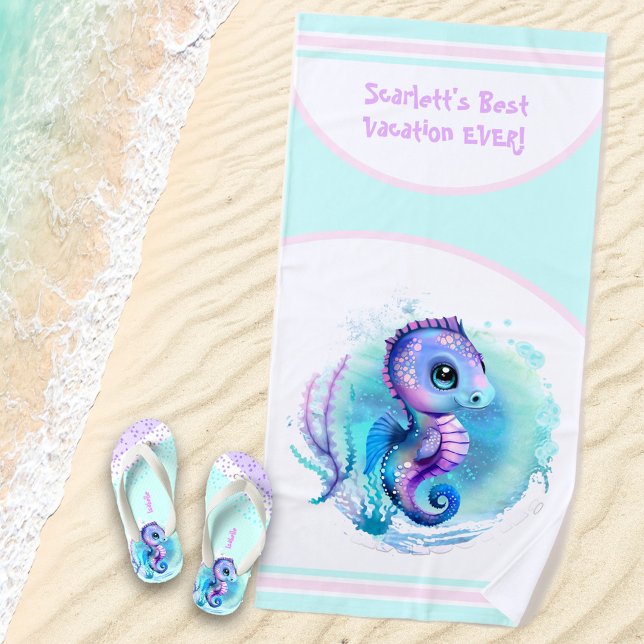 Toalla De Playa Chica personalizada de vacaciones de verano de cab (Subido por el creador)