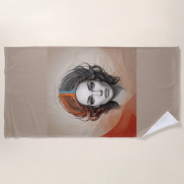 Toalla De Playa chica vívido fuera de adentro