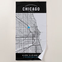 Chicago, Mapa de la Ciudad de Illinois + Su Ubicac