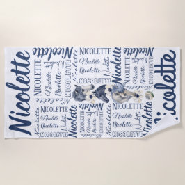 Toalla De Playa Chicas de larga trayectoria con caballos