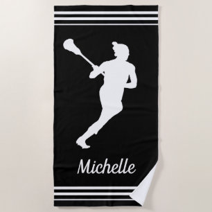 Toalla De Playa Chicas Lacrosse Personalizado
