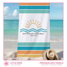 Toalla De Playa Chicas personalizados Fin de semana bandas tropica