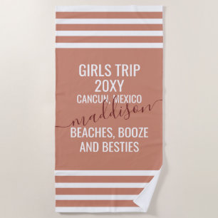 Toalla De Playa Chicas viajan a Bestis Getaway Gracioso color de m