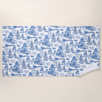 Toalla De Playa Chinoiserie Blue Willow
