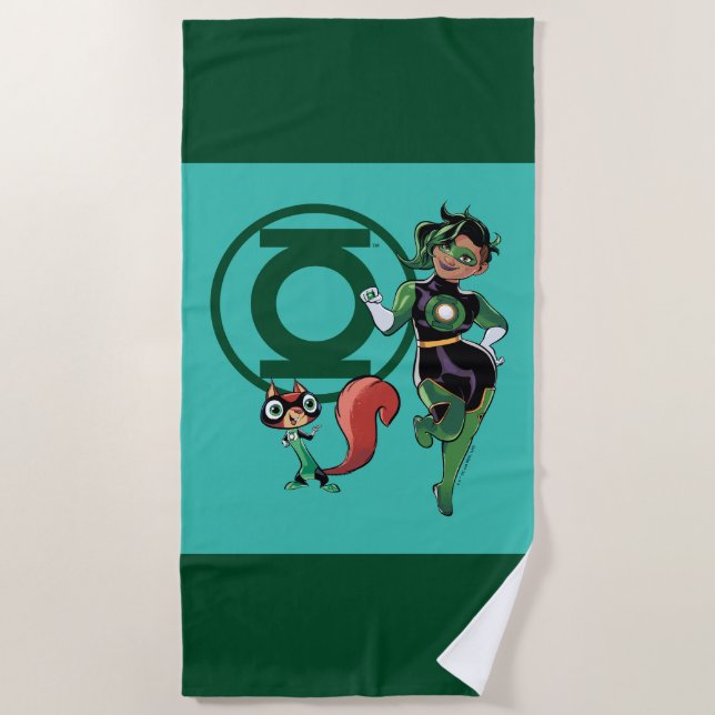 Toalla De Playa Chip & Green Lantern (Anverso)