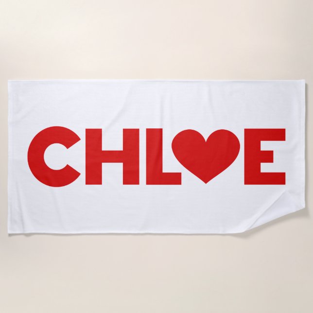 Toalla De Playa Chloe Love (Anverso)