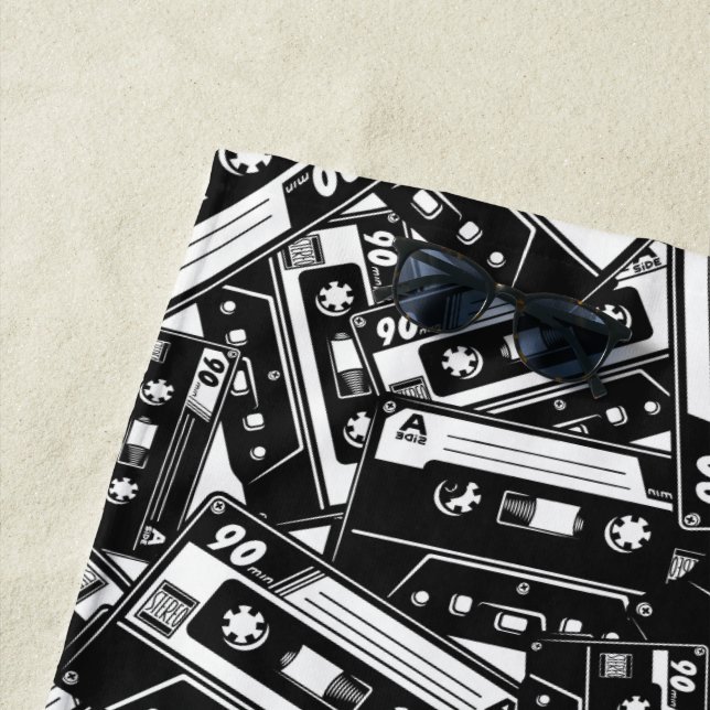 Toalla De Playa Cinta de cassette retro (In situ)