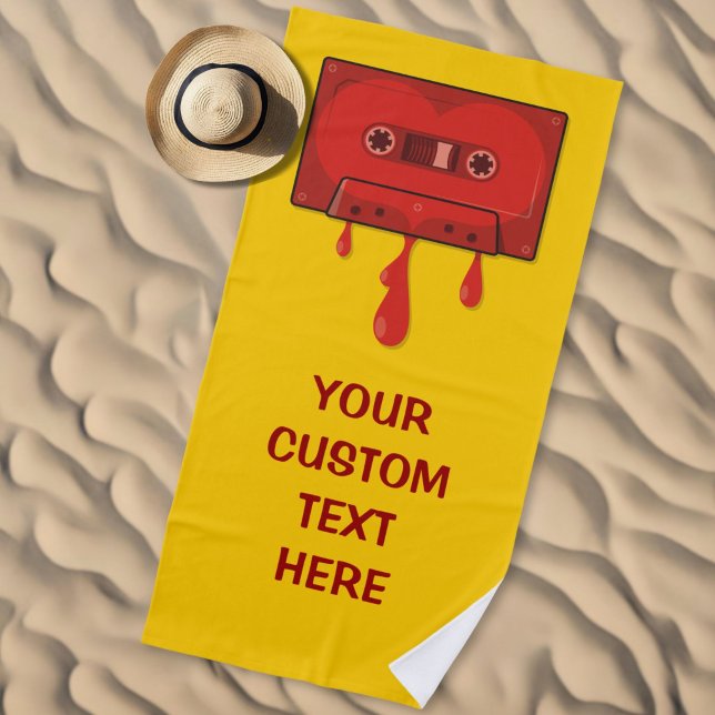 Toalla De Playa Cinta de corazón rojo (Subido por el creador)