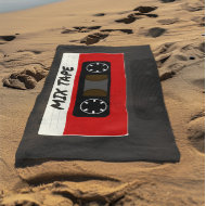 Toalla De Playa Cinta Mixta Roja - Regalo Inspirado en los 80 y 90