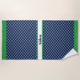 Toalla de playa Circular Azul Verde