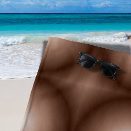 Toalla De Playa Círculo geométrico 3D Círculo oscuro Mocha marrón 