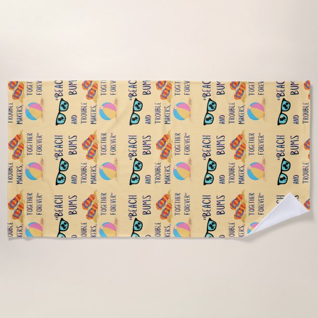 Toalla De Playa cita del día de la playa (Anverso)