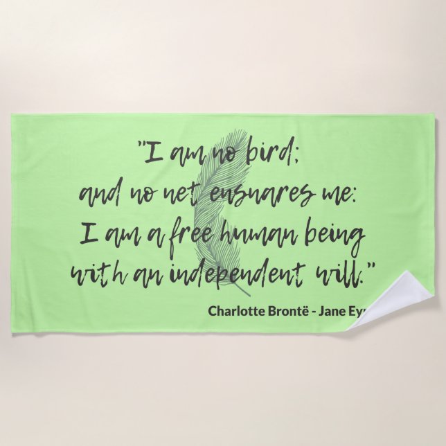 Toalla De Playa Cita II de Jane Eyre (Anverso)