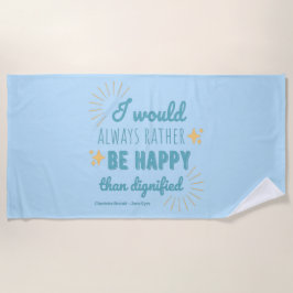 Toalla De Playa Cita Jane Eyre I - Edición Azul