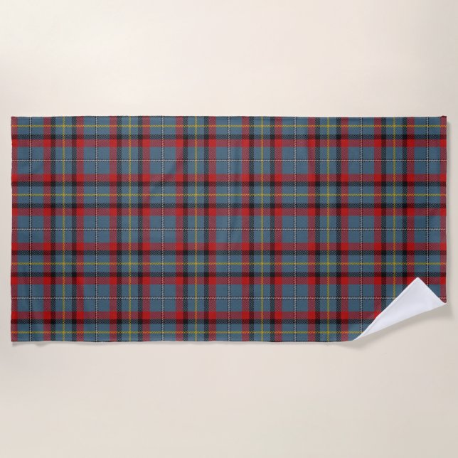 Toalla De Playa Clan de acentos irlandeses MacNamara Tartan (Anverso)