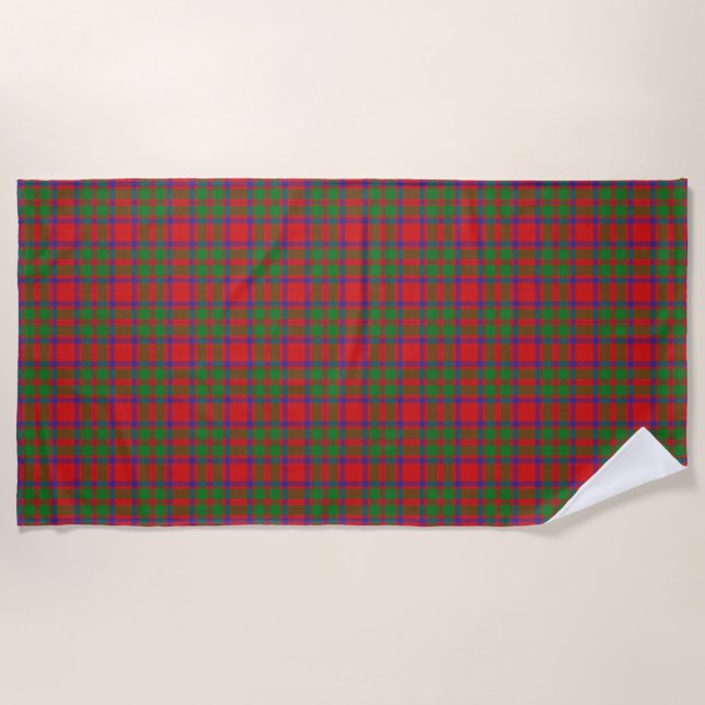 Toalla De Playa Clan MacKintosh Tartán de acentos escoceses (Anverso)