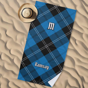 Toalla De Playa Clan Ramsay Blue Hunting Tartán