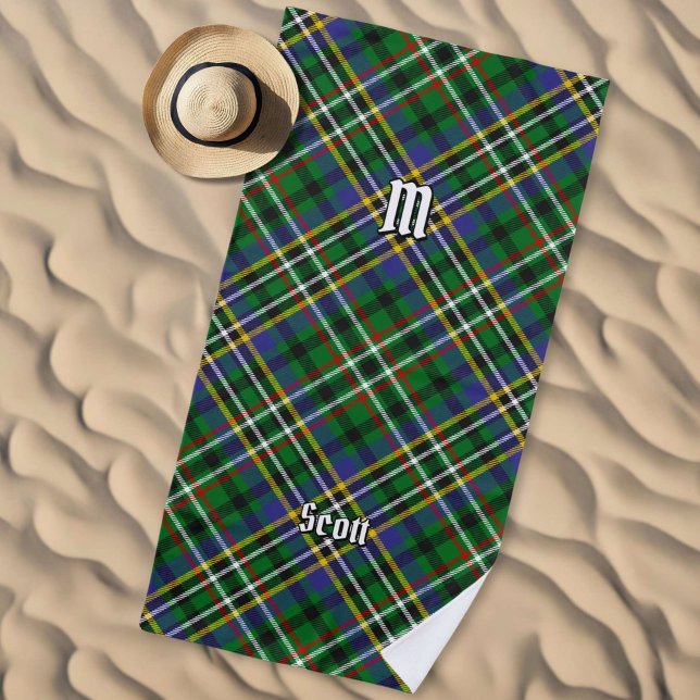 Toalla de playa Clan Scott Green Tartan (Subido por el creador)