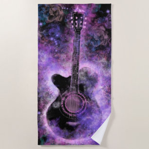 Toalla de playa clásica de guitarra