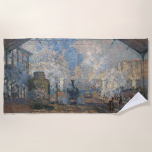 Toalla De Playa Claude Monet - La Estación de Saint-Lazare
