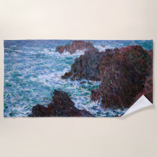Toalla De Playa Claude Monet - Las rocas en Belle-Ile, Costa Salva