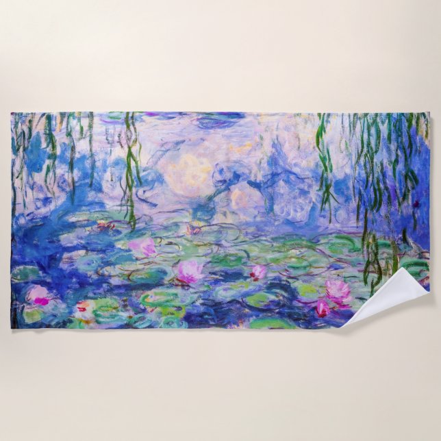 Toalla De Playa Claude Monet - Lilies de agua / Nympheas 1919 (Anverso)