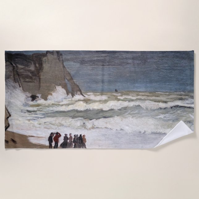 Toalla De Playa Claude Monet - Mar duro en Etretat (Anverso)