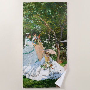 Toalla De Playa Claude Monet - Mujeres en el jardín