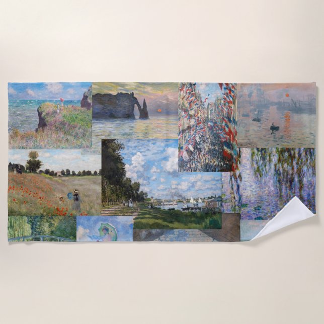 Toalla De Playa Claude Monet - Patchwork (Anverso)