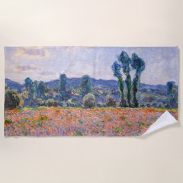Toalla De Playa Claude Monet - Poppy Field 1890 (Giverny)