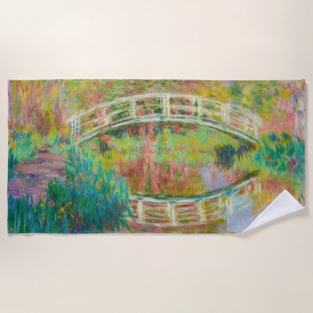 Toalla De Playa Claude Monet - Puente de futbol japonés, Giverny (Anverso)