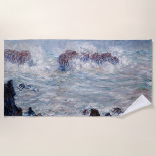 Toalla De Playa Claude Monet - Tormenta frente a la costa de Belle