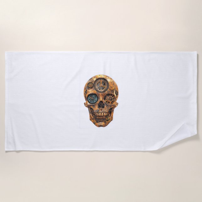 Toalla De Playa Clockwork Skull Fusion (Anverso)