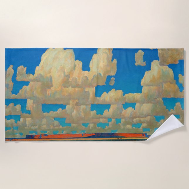 Toalla De Playa Cloud World de Maynard Dixon (Anverso)