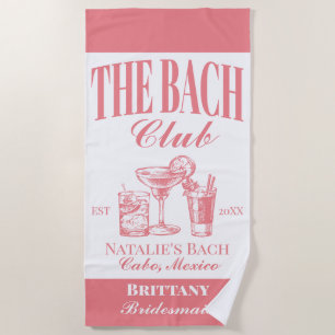 Toalla De Playa Club Bach Despedida de soltera personalizada perso
