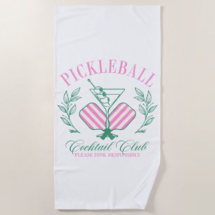 Toalla De Playa Club de Cócteles de Pickleball