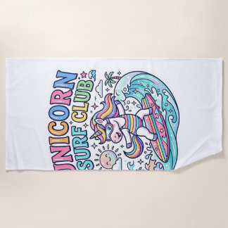 Toalla De Playa Club de Surf Unicornio
