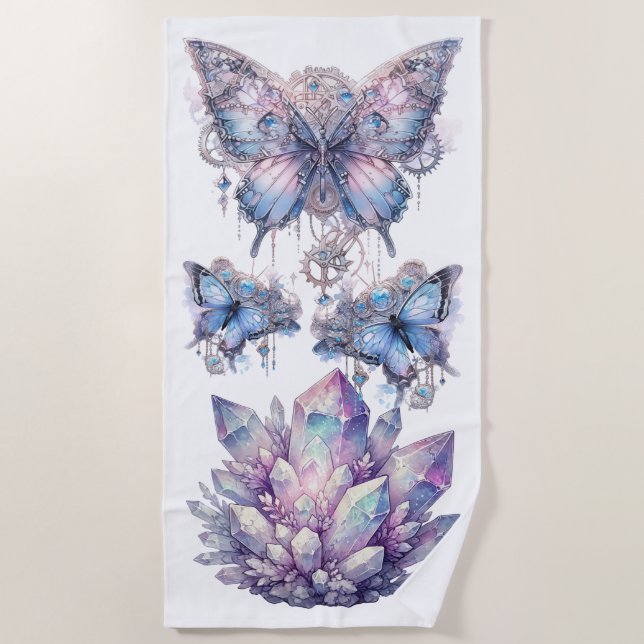 Toalla De Playa Cluster de Cuartz de Pastel (Anverso)