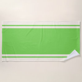 Toalla de playa Coastal Stripe - Lima y crema