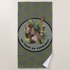 Toalla De Playa Coatamundi o White Nosed Coati