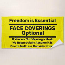 Toalla De Playa Cobertura facial opcional -Exención médica