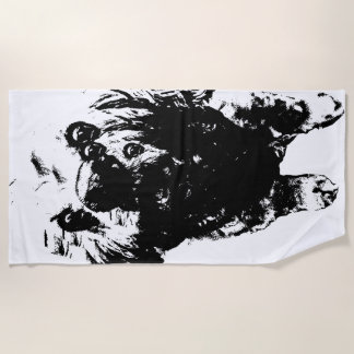 Toalla De Playa Cocker Sketch –   Bold Dog, Big Splash