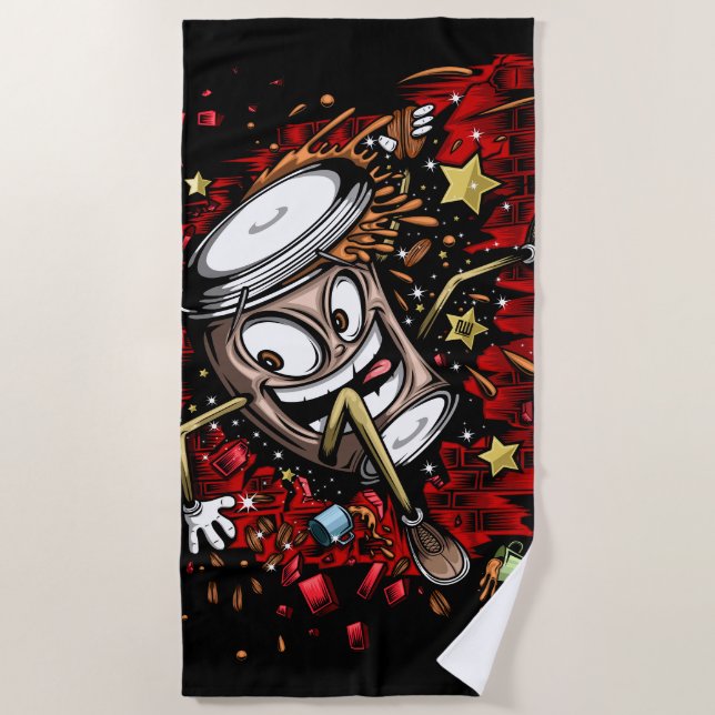 Toalla De Playa Coffee Burst (Anverso)
