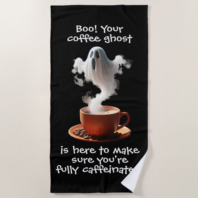 Toalla De Playa Coffee Ghost (Anverso)