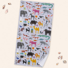 Toalla De Playa Colección de Animales